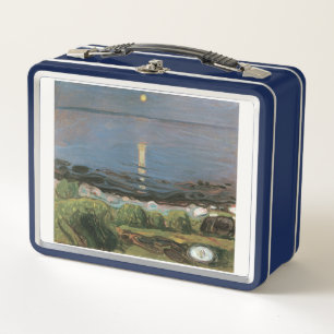 Edvard Munch Painting, Summer Night by the Beach Metal Lunch Box
