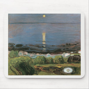 Edvard Munch Painting, Summer Night by the Beach Mouse Mat
