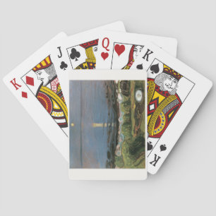 Edvard Munch Painting, Summer Night by the Beach Playing Cards