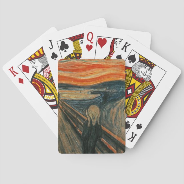 Edvard Munch Painting The Scream (Skrik) 1893 Playing Cards (Back)