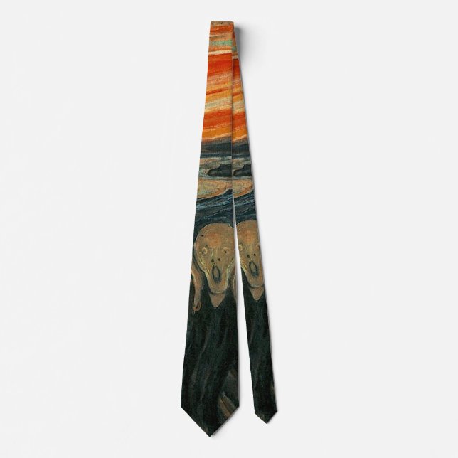 Edvard Munch Painting The Scream (Skrik) 1893 Tie (Front)