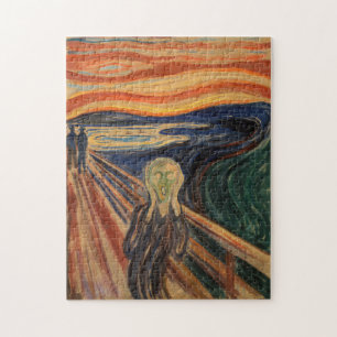 Edvard Munch Painting The Scream (Skrik) 1910 Jigsaw Puzzle
