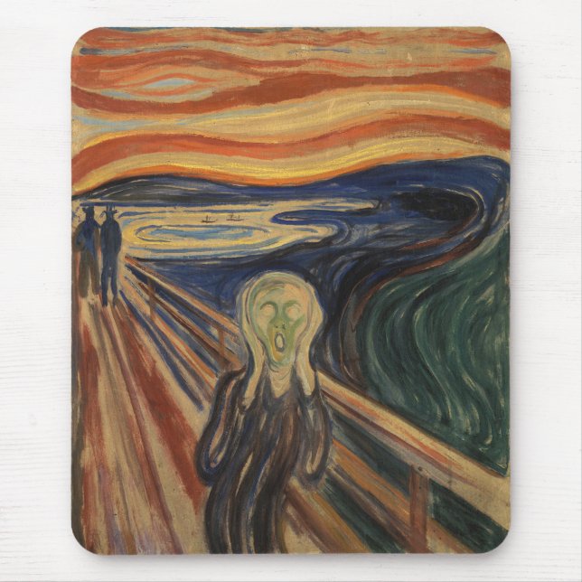 Edvard Munch Painting The Scream (Skrik) 1910 Mouse Mat (Front)