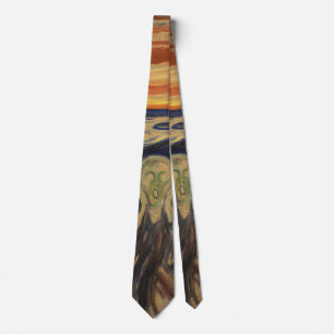 Edvard Munch Painting The Scream (Skrik) 1910 Tie