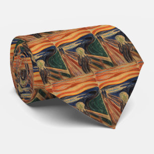 Edvard Munch Painting The Scream (Skrik) 1910 Tie