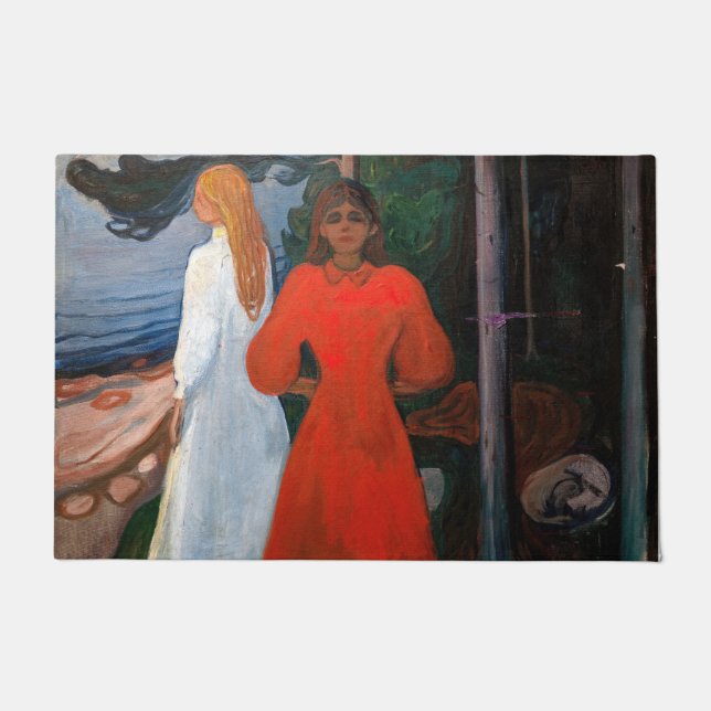 Edvard Munch - Red and White Doormat (Front)