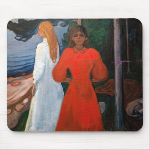 Edvard Munch - Red and White Mouse Mat