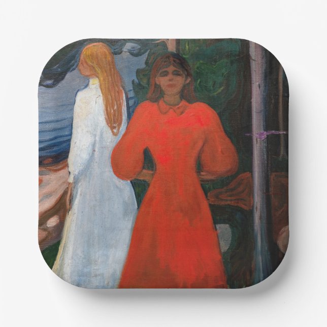 Edvard Munch - Red and White Paper Plate (Front)