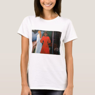 Edvard Munch - Red and White T-Shirt