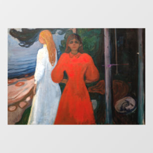 Edvard Munch - Red and White Window Cling