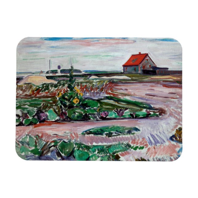 Edvard Munch - Seashore. Landscape near Lubeck Magnet (Horizontal)
