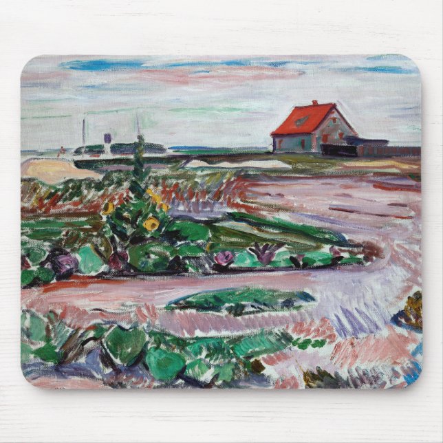 Edvard Munch - Seashore. Landscape near Lubeck Mouse Mat (Front)
