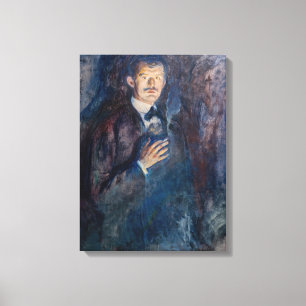 Edvard Munch - Self-Portrait with Cigarette Canvas Print