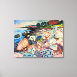 Edvard Munch - Shore with Red House Canvas Print