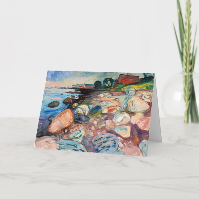 Edvard Munch - Shore with Red House Card (Front)