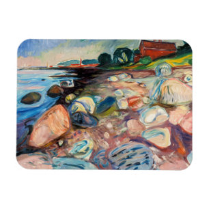 Edvard Munch - Shore with Red House Magnet