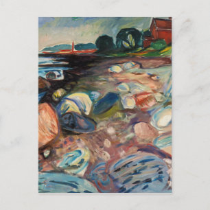Edvard Munch - Shore with Red House Postcard