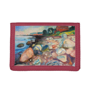 Edvard Munch - Shore with Red House Trifold Wallet