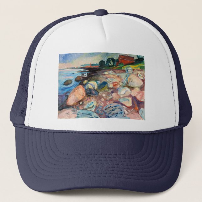 Edvard Munch - Shore with Red House Trucker Hat (Front)