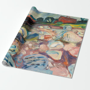 Edvard Munch - Shore with Red House Wrapping Paper