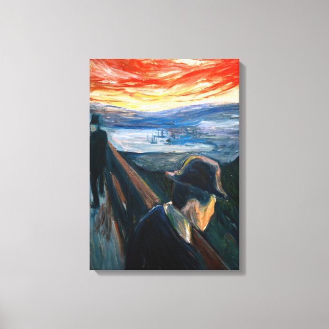 Edvard Munch - Sick Mood at Sunset, Despair 1892 Canvas Print (Front)