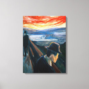 Edvard Munch - Sick Mood at Sunset, Despair 1892 Canvas Print