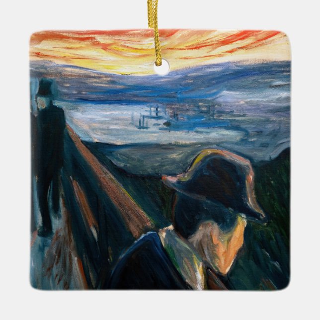 Edvard Munch - Sick Mood at Sunset, Despair 1892 Ceramic Ornament (Front)