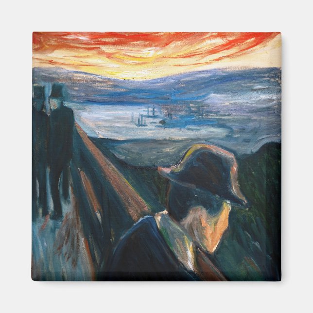 Edvard Munch - Sick Mood at Sunset, Despair 1892 Magnet (Front)