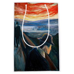 Edvard Munch - Sick Mood at Sunset, Despair 1892 Medium Gift Bag