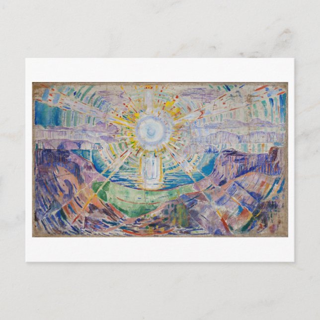 Edvard Munch Solen/Sun Painting Postcard (Front)