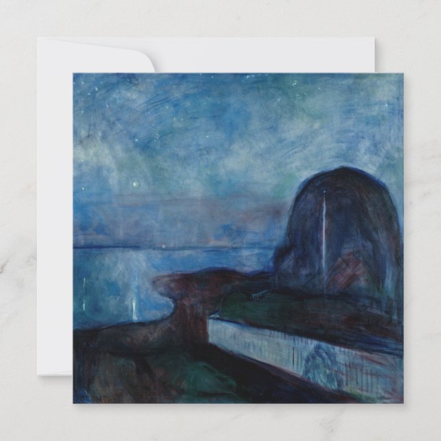 Edvard Munch - Starry Night 1893 Thank You Card (Front)