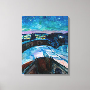 Edvard Munch - Starry Night 1922 Canvas Print