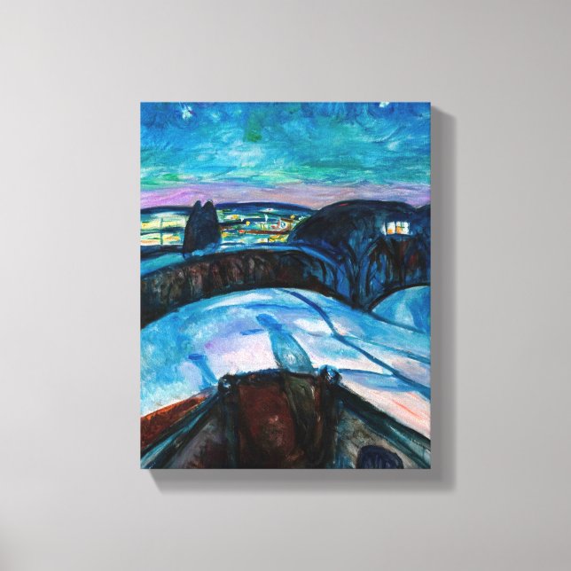 Edvard Munch - Starry Night 1922 Canvas Print (Front)