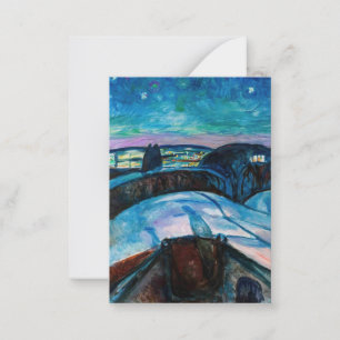 Edvard Munch - Starry Night 1922 Card