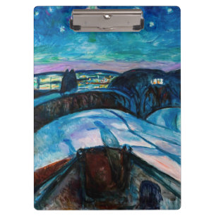 Edvard Munch - Starry Night 1922 Clipboard