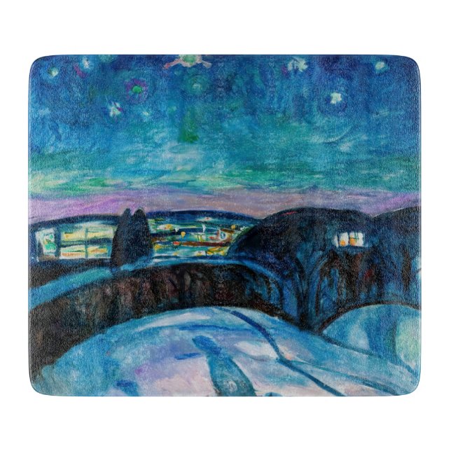 Edvard Munch - Starry Night 1922 Cutting Board (Front)