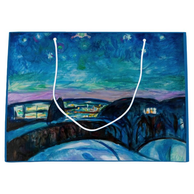 Edvard Munch - Starry Night 1922 Large Gift Bag (Front)