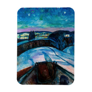 Edvard Munch - Starry Night 1922 Magnet