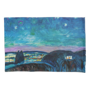Edvard Munch - Starry Night 1922 Pillowcase