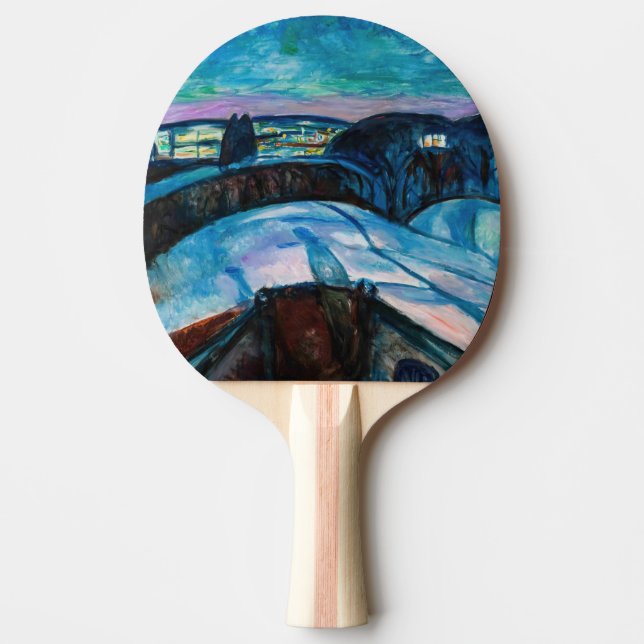 Edvard Munch - Starry Night 1922 Ping Pong Paddle (Front)