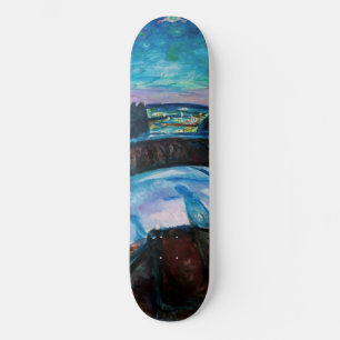 Edvard Munch - Starry Night 1922 Skateboard