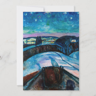 Edvard Munch - Starry Night 1922 Thank You Card