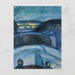 Edvard Munch - Starry Night Postcard