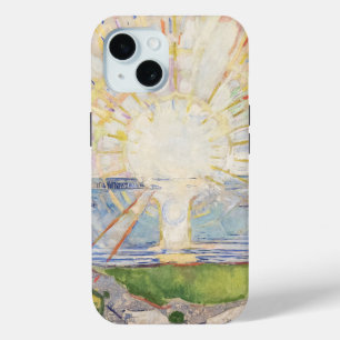 Edvard Munch Sunrise Art Nouveau Expressionism iPhone 15 Case
