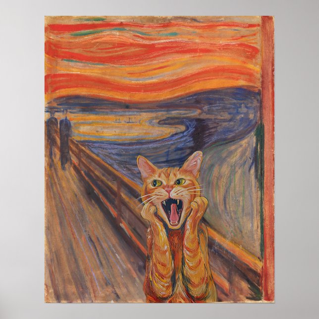 Edvard Munch The Cat Scream Poster (Front)