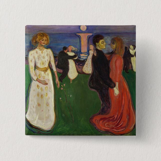 Edvard Munch - The Dance of Life 15 Cm Square Badge (Front)