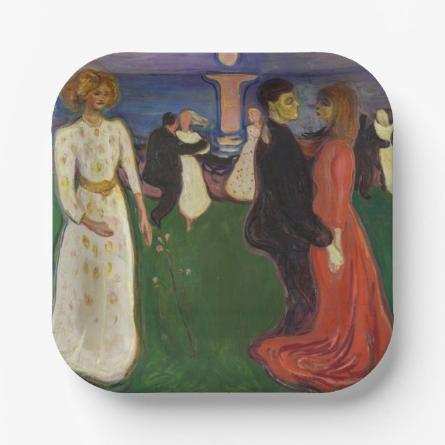Edvard Munch - The Dance of Life Paper Plate (Front)