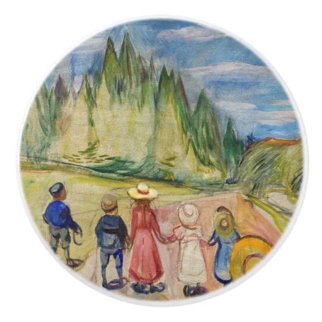 Edvard Munch - The Fairytale Forest Ceramic Knob (Front)