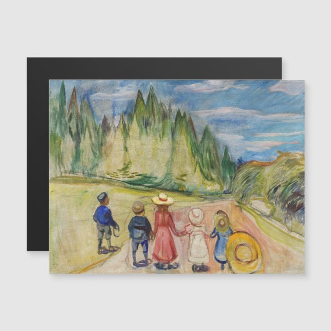Edvard Munch - The Fairytale Forest Magnetic Card (Front/Back)