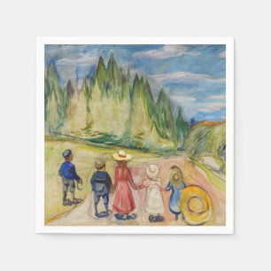 Edvard Munch - The Fairytale Forest Napkin
